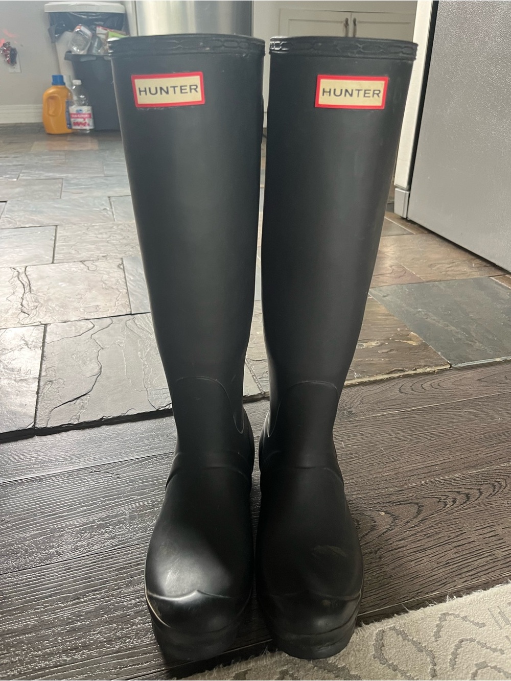 Women’s tall black Hunter boots